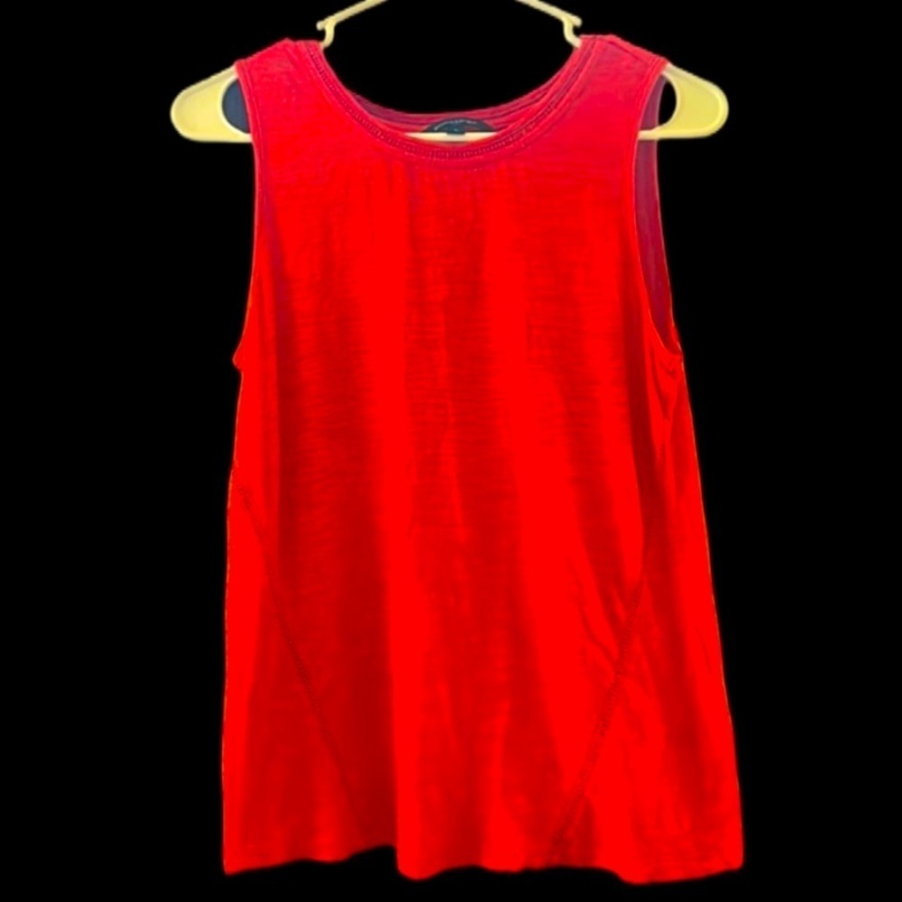 Banana Republic Size Small Red Tank with Cut Out Stitching Design
